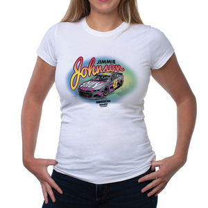 NASCAR Womens Crew Tee - Jimmie Johnson - 7 White by DelSol-1 Pc